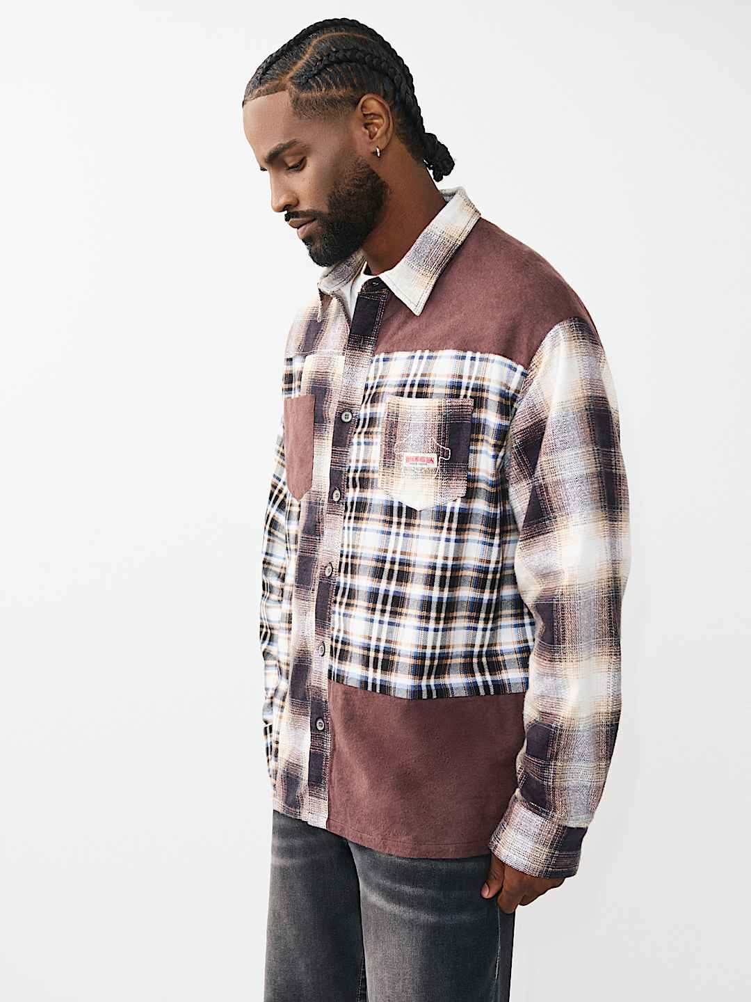 PRINTED LONG SLEEVE FLANNEL SHIRT, image 3