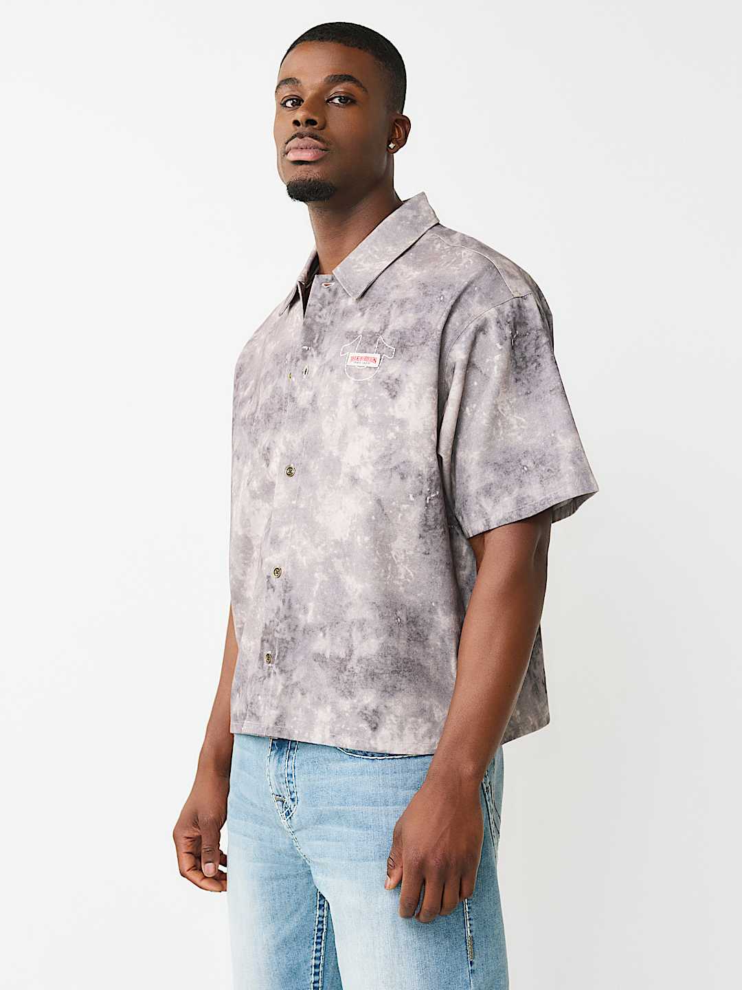 ALLOVER PRINT BOXY SHIRT, image 3