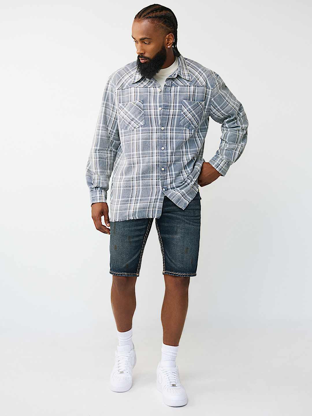 BLEACHED HORSESHOE FLANNEL SHIRT, image 3