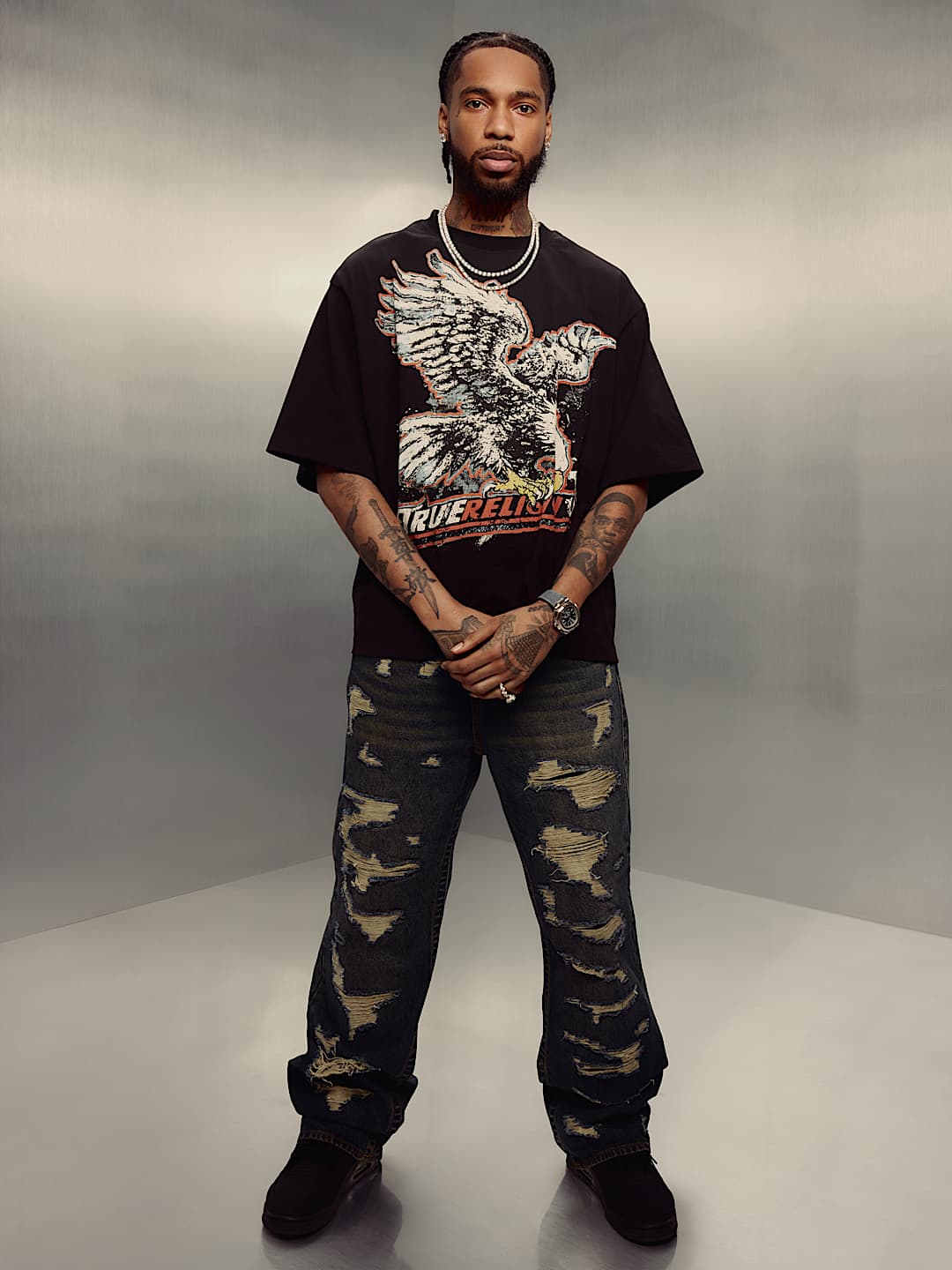 VINNY DESTROYED ULTRA BAGGY JEAN 34", image 1