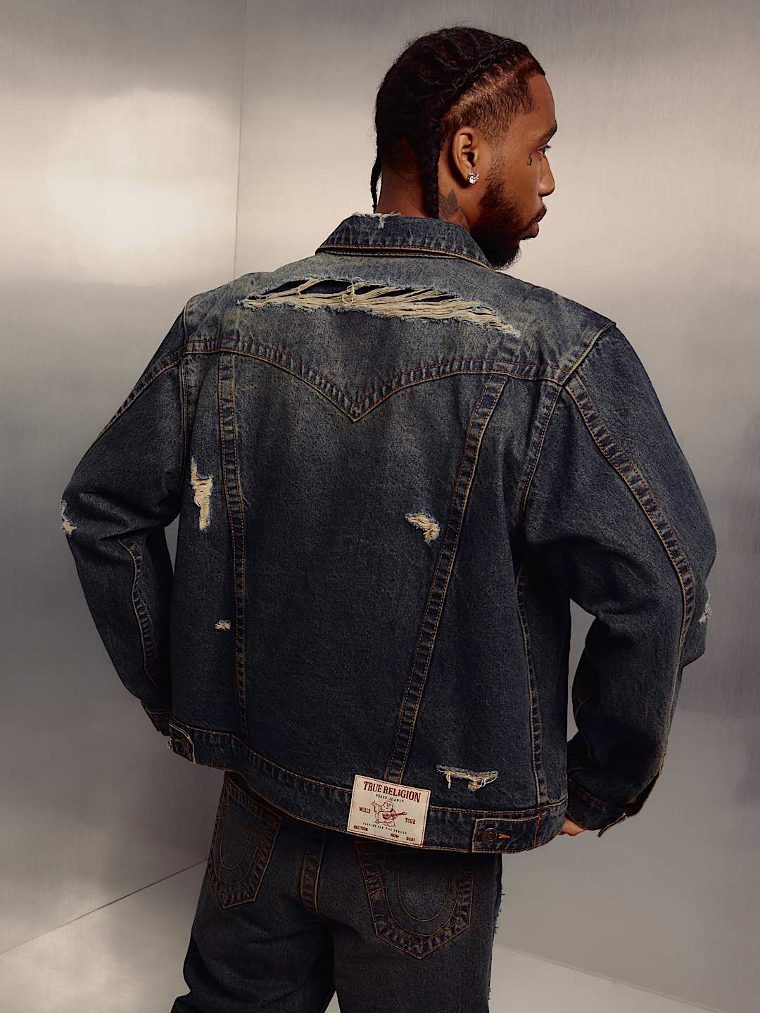 JIMMY DESTROYED OVERSIZED DENIM JACKET, image 2