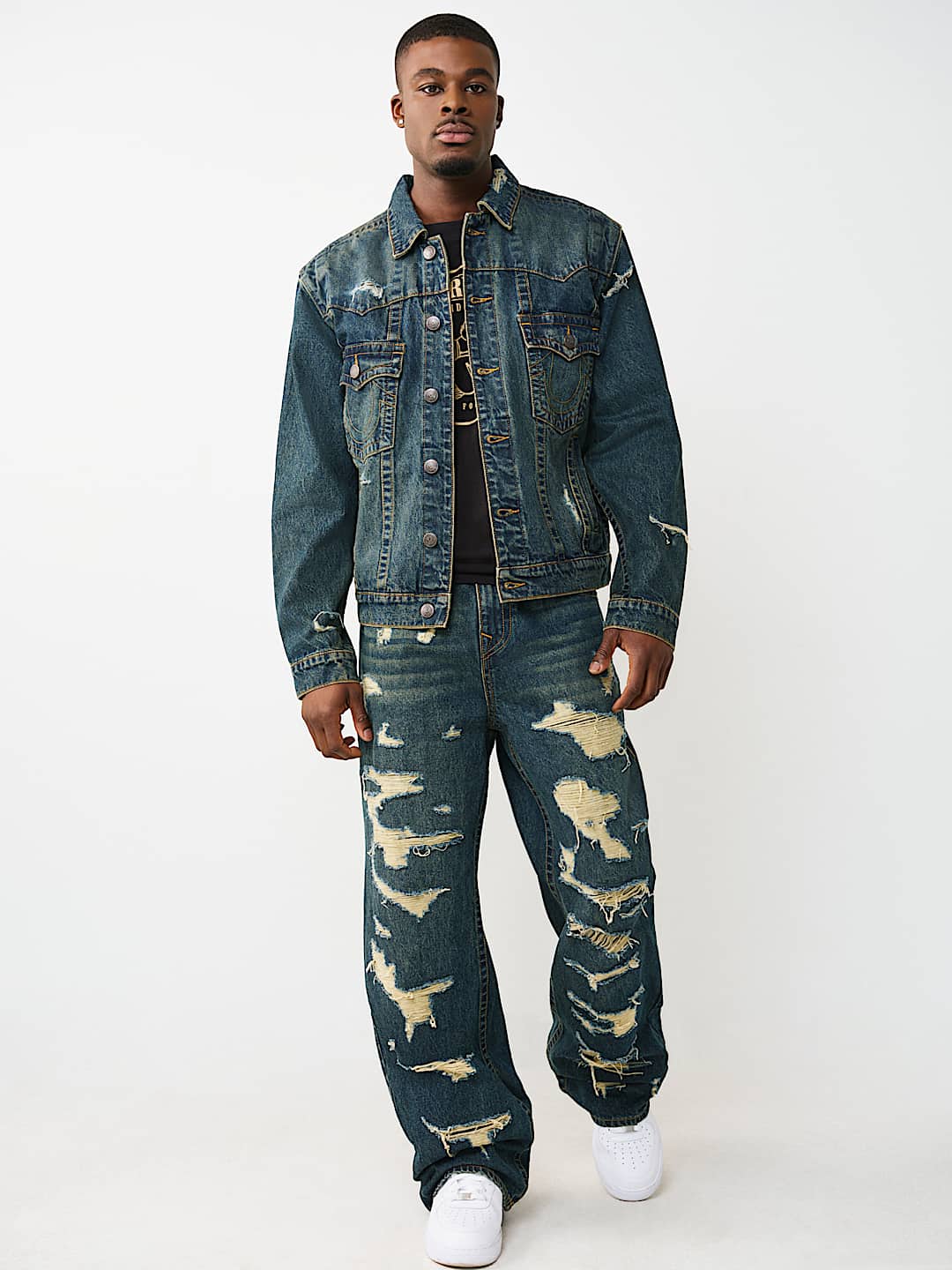 JIMMY DESTROYED OVERSIZED DENIM JACKET, image 4