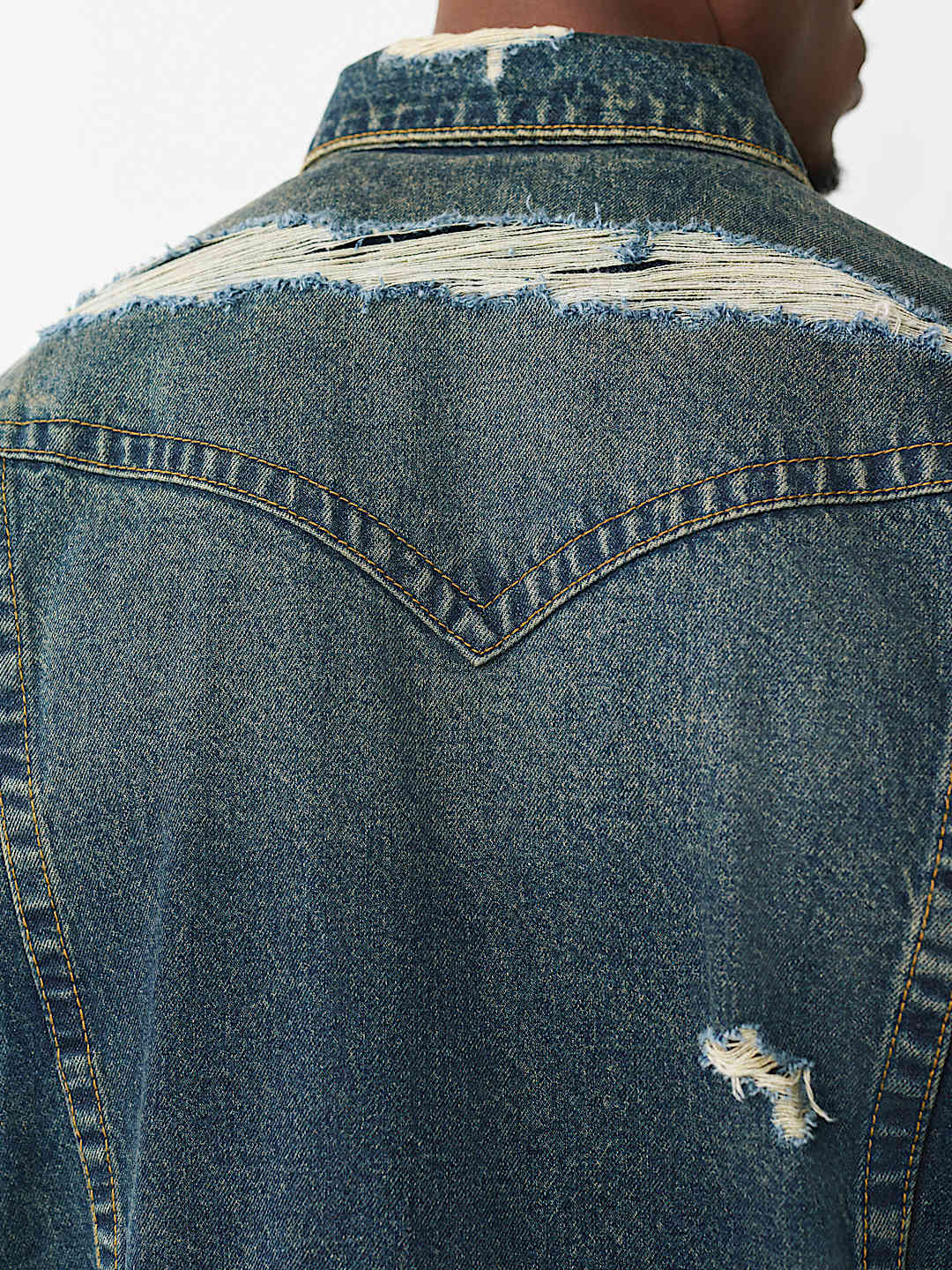 JIMMY DESTROYED OVERSIZED DENIM JACKET, image 5