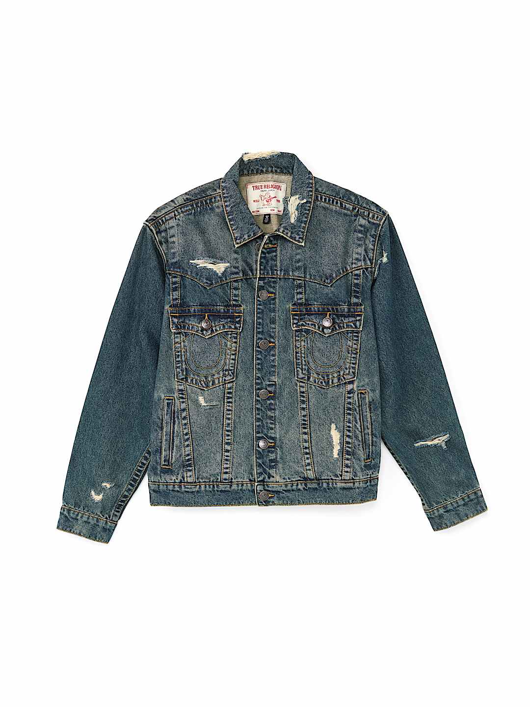 JIMMY DESTROYED OVERSIZED DENIM JACKET, image 7