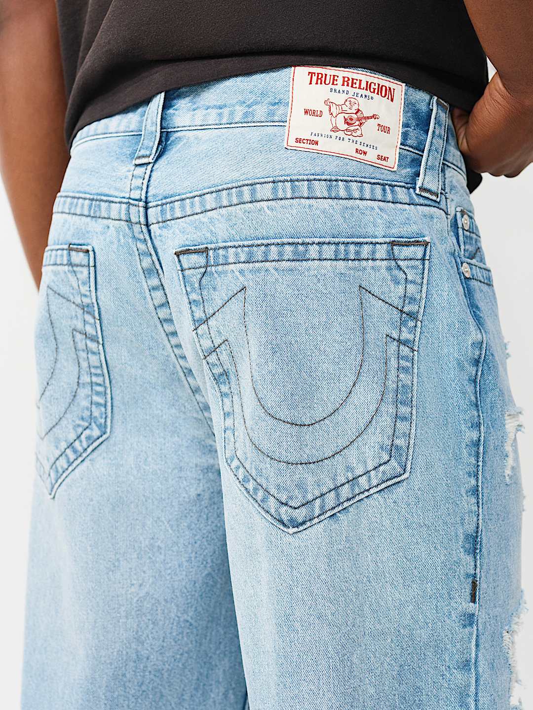 BOBBY DESTROYED FLAP BAGGY JEAN 32", image 5