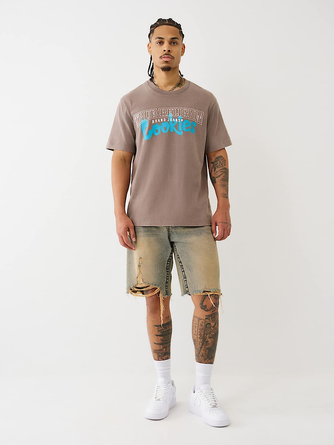 ◆TRUE RELIGION◆TRUE RELIGION X COOKIES ロゴ Tシャツ 送料込 TRUE RELIGION X COOKIES LOGO TEE - Granite | True Religion