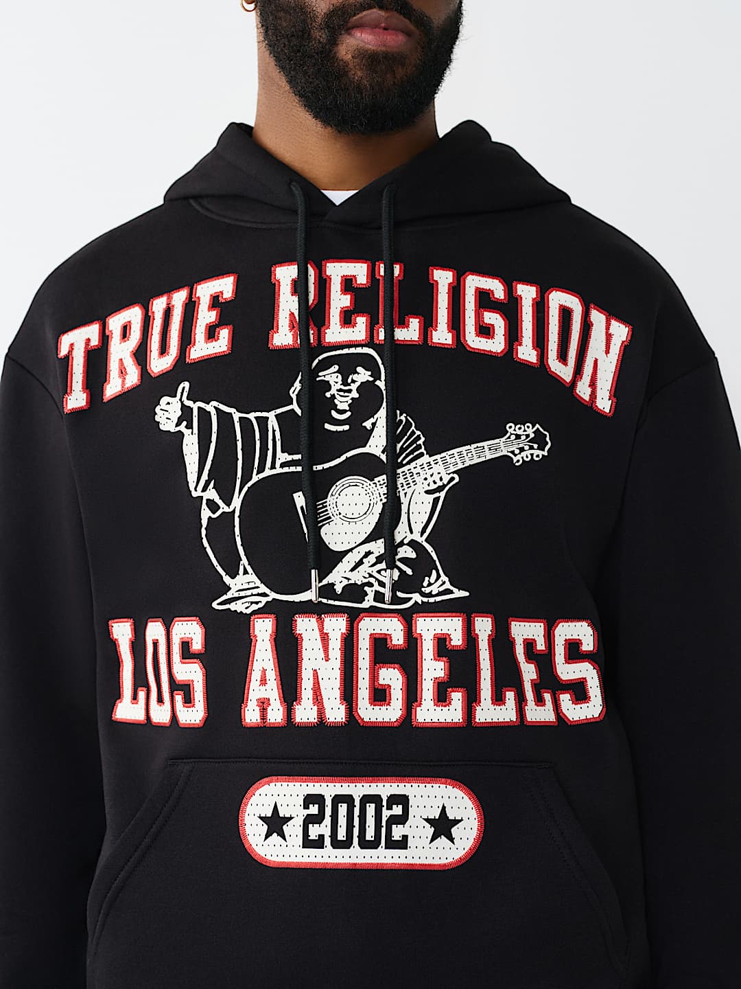 MESH PRINT BUDDHA HOODIE, image 2