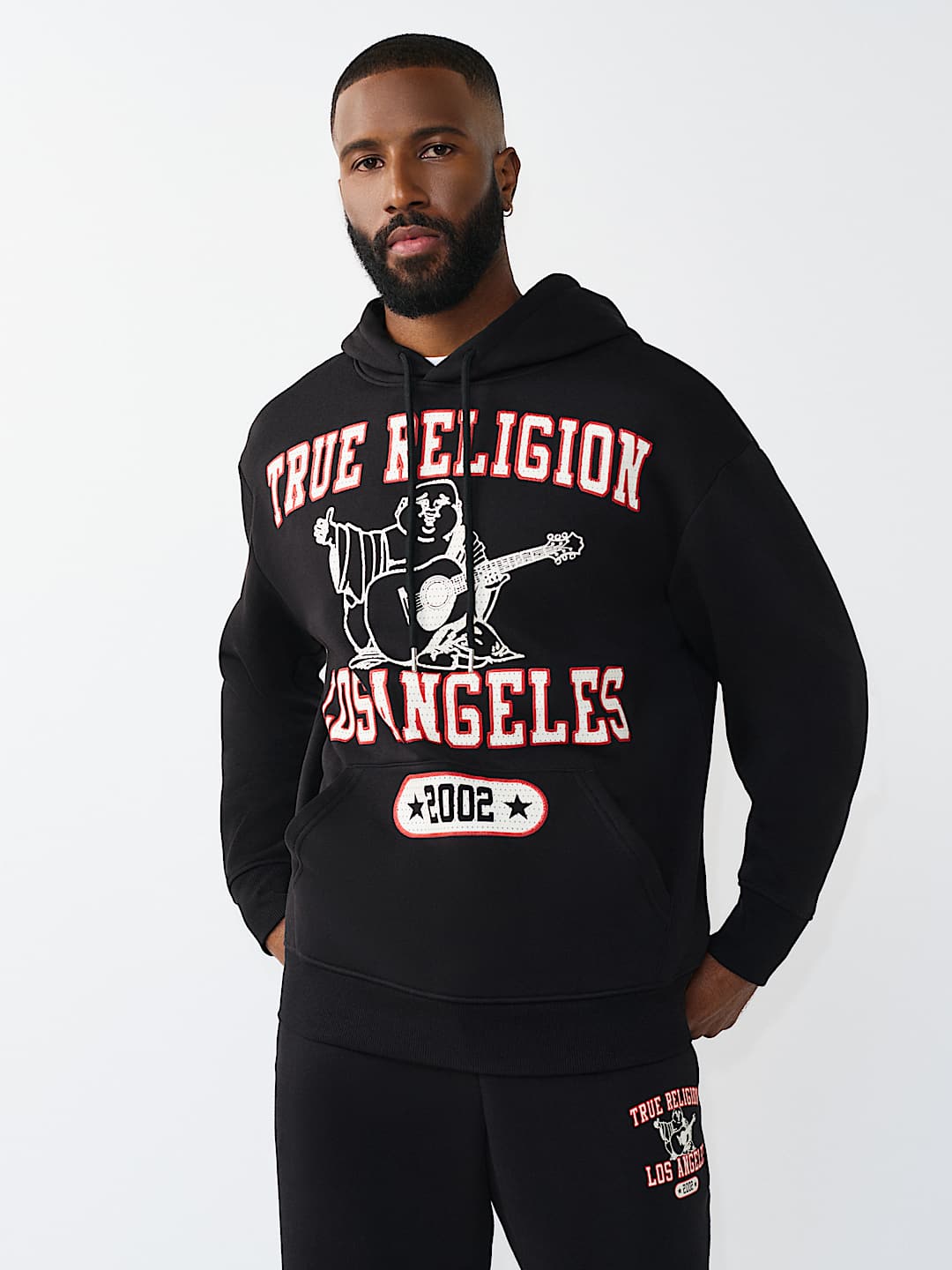 MESH PRINT BUDDHA HOODIE, image 1