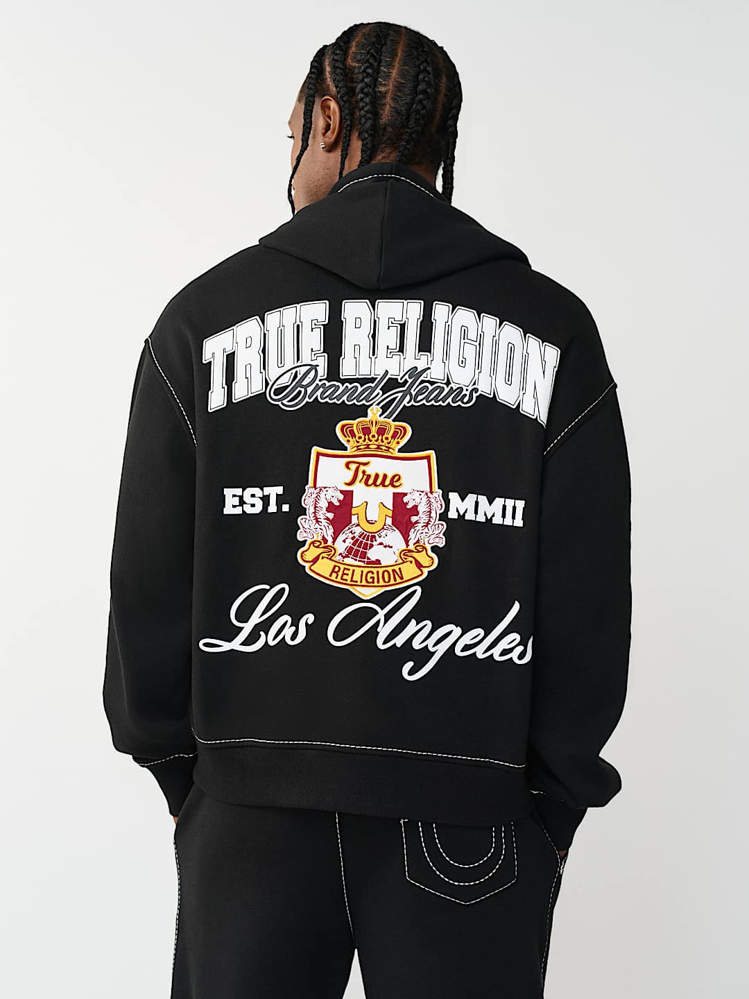 LOGO CREST BIG T BOXY ZIP HOODIE | True Religion