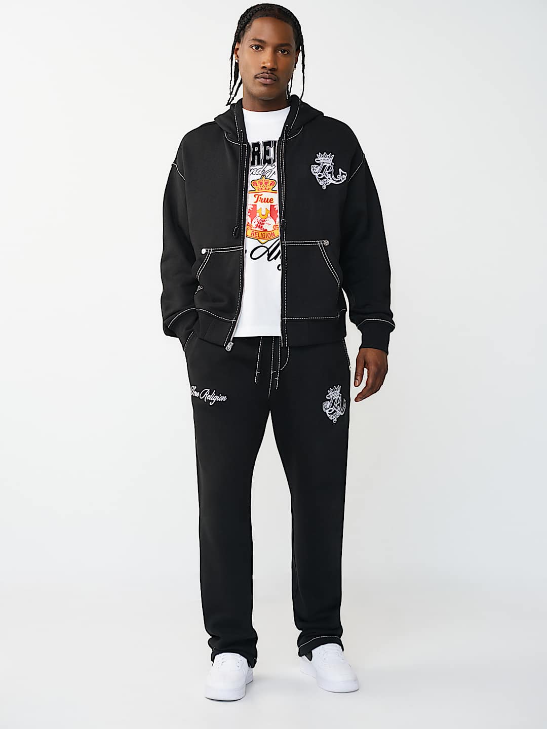 LOGO CREST BIG T BOXY ZIP HOODIE, image 6