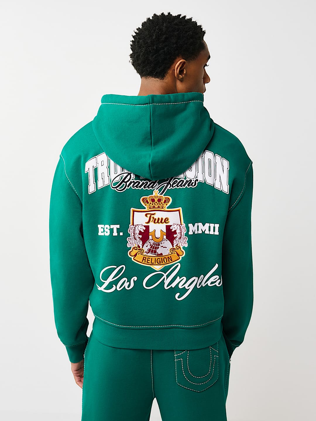 LOGO CREST BIG T BOXY ZIP HOODIE, image 5