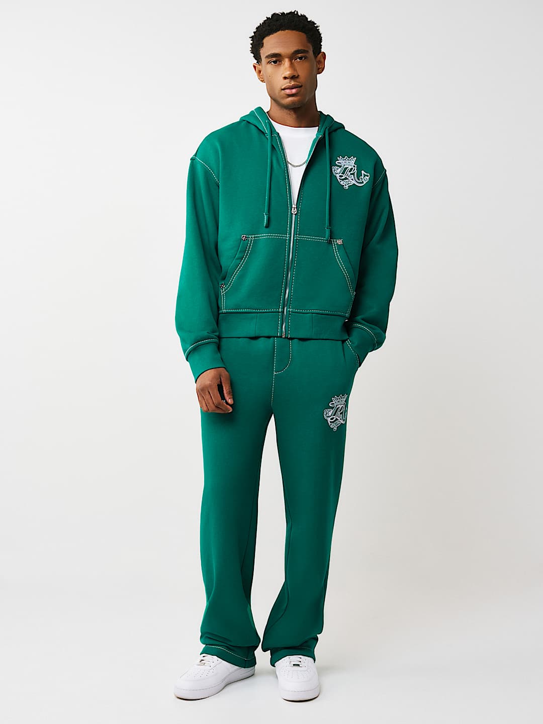 LOGO CREST BIG T BOXY ZIP HOODIE, image 6