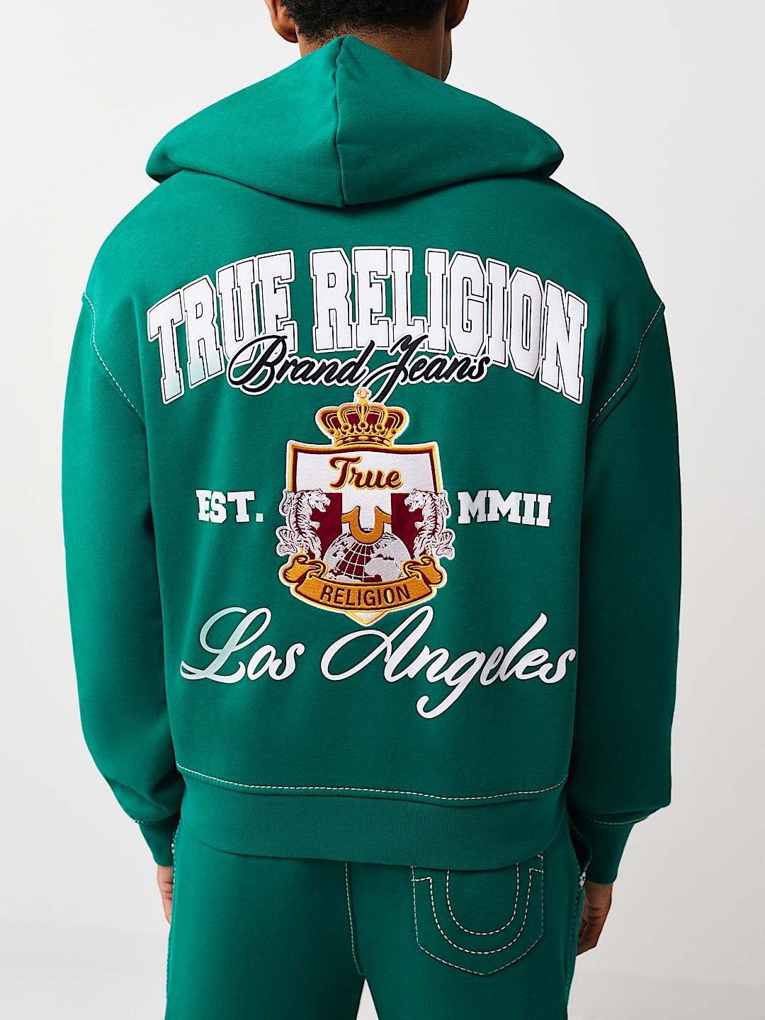 LOGO CREST BIG T BOXY ZIP HOODIE, image 1
