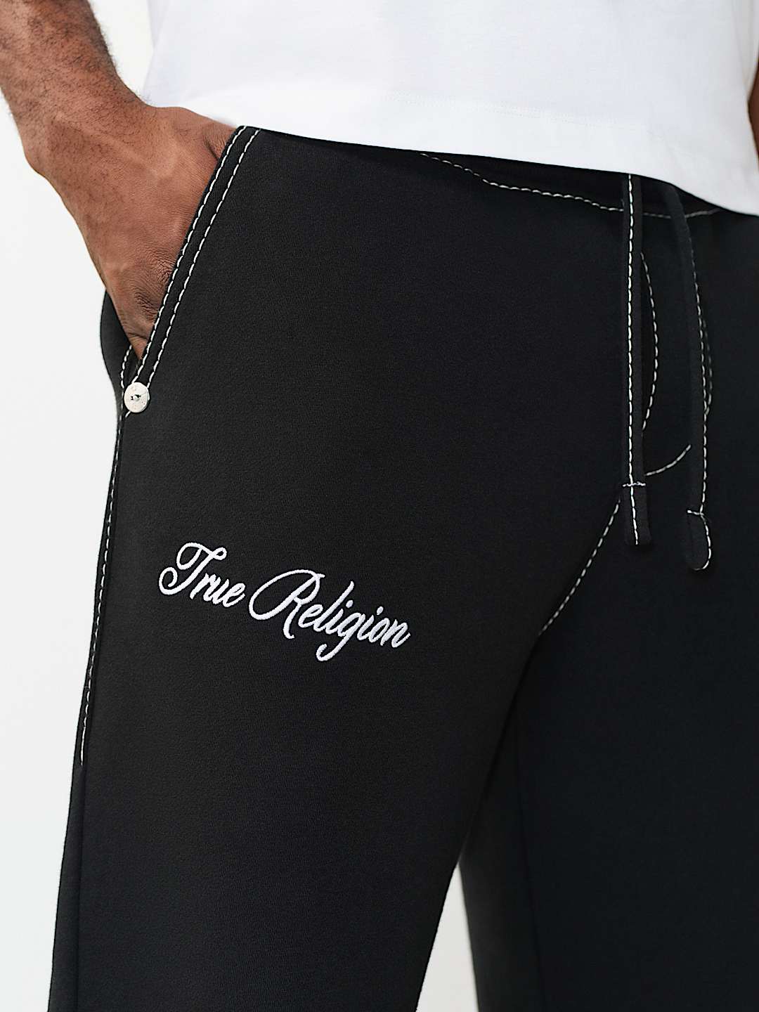 LOGO CREST BIG T BAGGY SWEATPANT, image 5