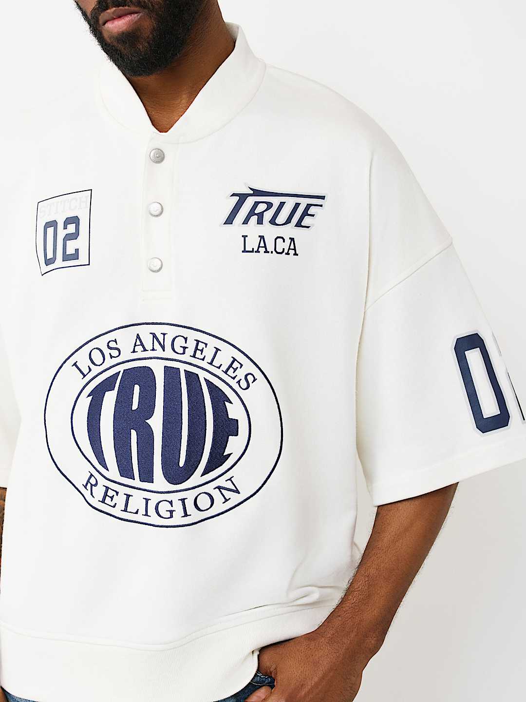 SHORT SLEEVE OVERSIZED SPORT SWEATSHIRT, image 3