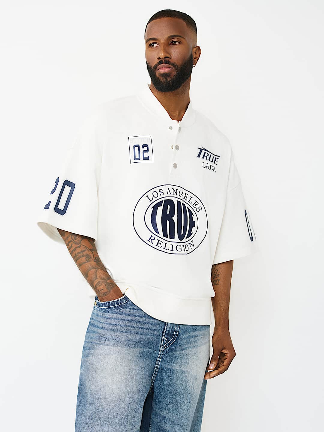 SHORT SLEEVE OVERSIZED SPORT SWEATSHIRT, image 1