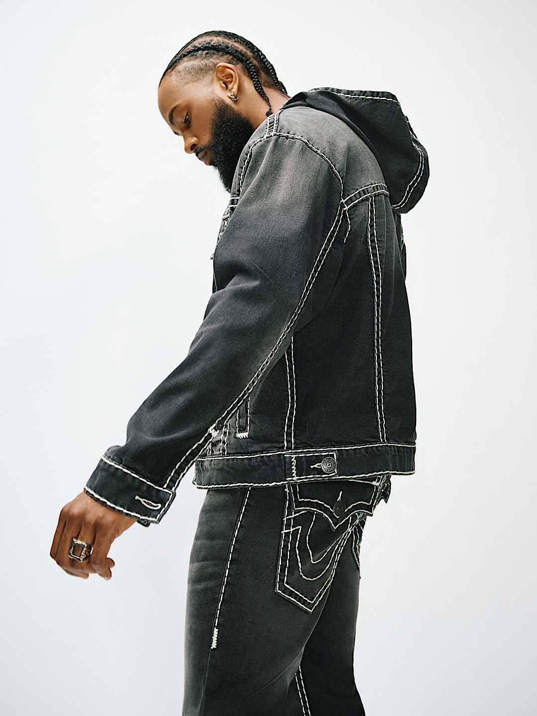 SUPER T HOODED DENIM JACKET, image 2