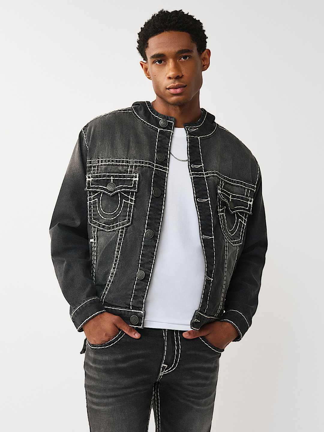 SUPER T HOODED DENIM JACKET, image 3