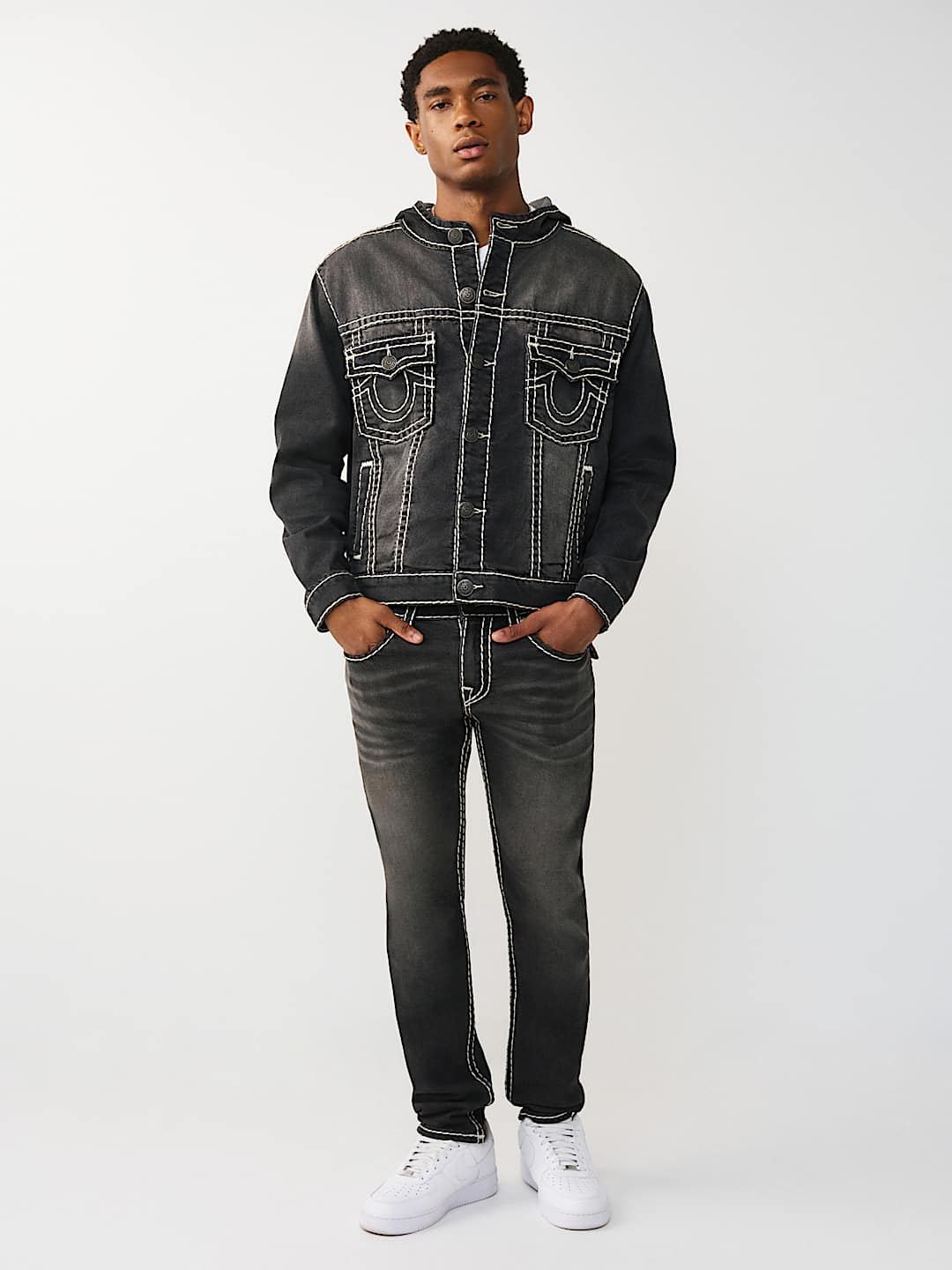 SUPER T HOODED DENIM JACKET, image 7