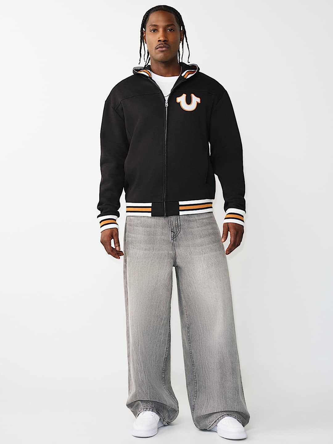 SUDADERA CON CAPUCHA Y CIERRE, Y APLIQUE CON MALLA, image 6