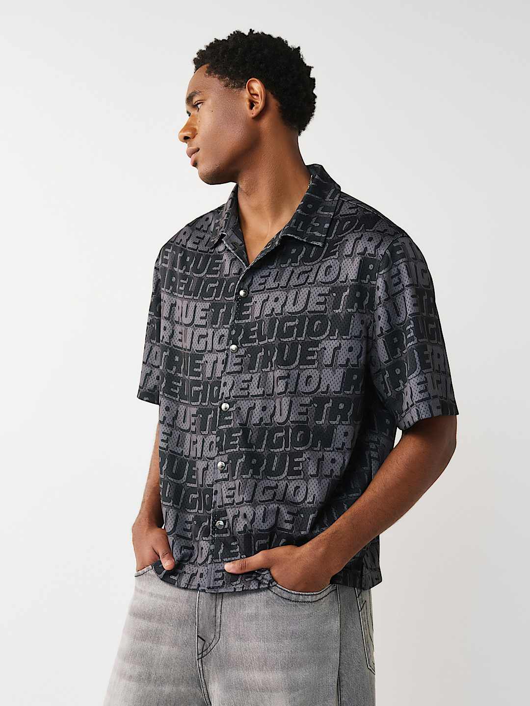 MESH LOGO SHIRT, image 4