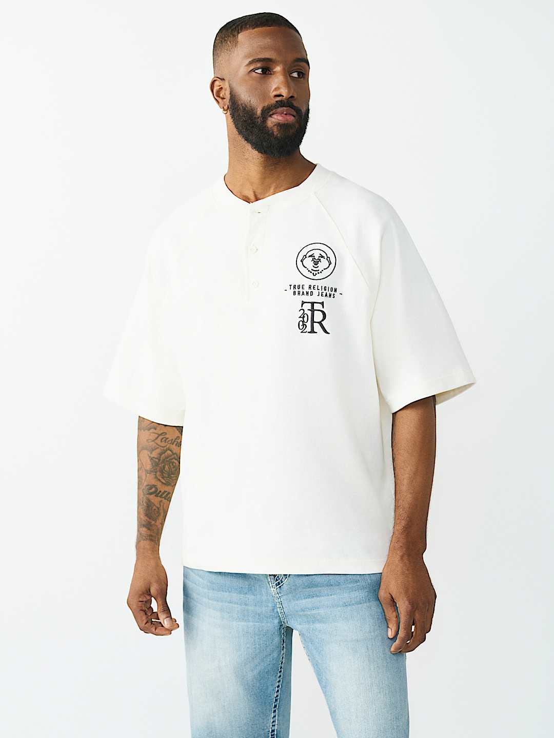 CAMISETA HENLEY GRANDE CON MANGAS RAGL&Aacute;N, image 1