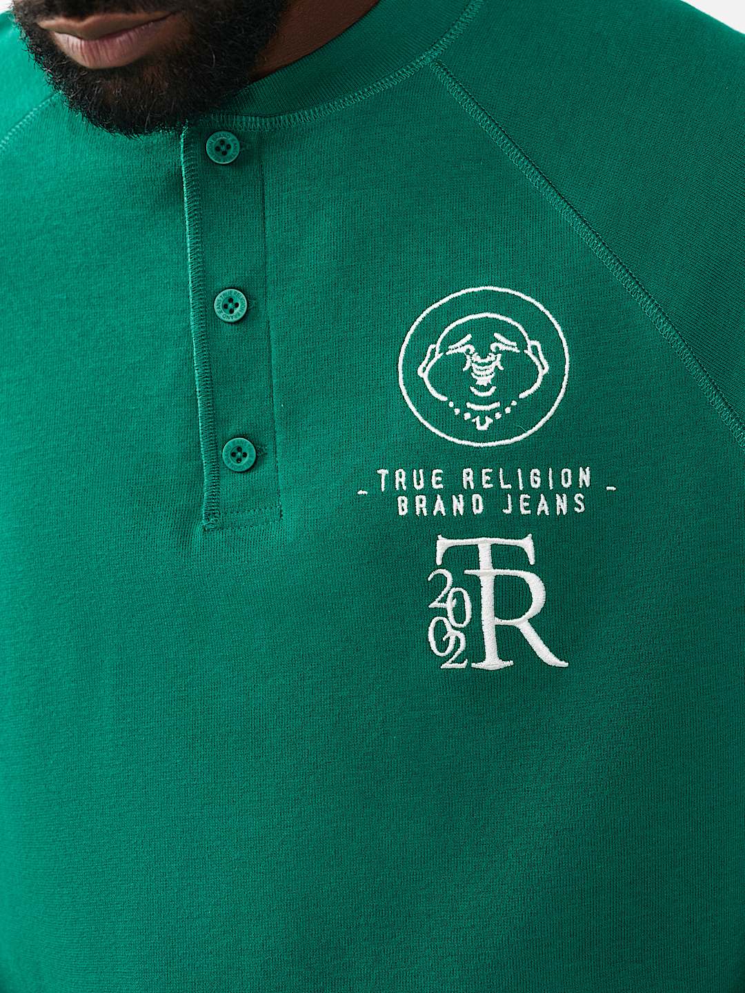 RAGLAN OVERSIZED HENLEY TEE, image 4