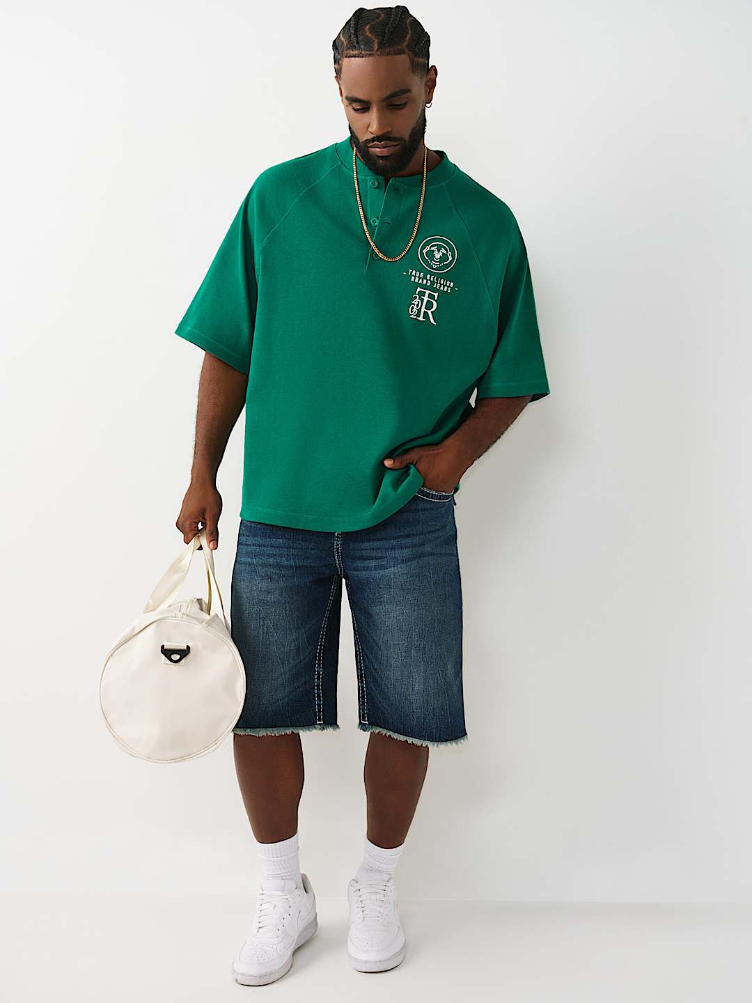 RAGLAN OVERSIZED HENLEY TEE, image 6