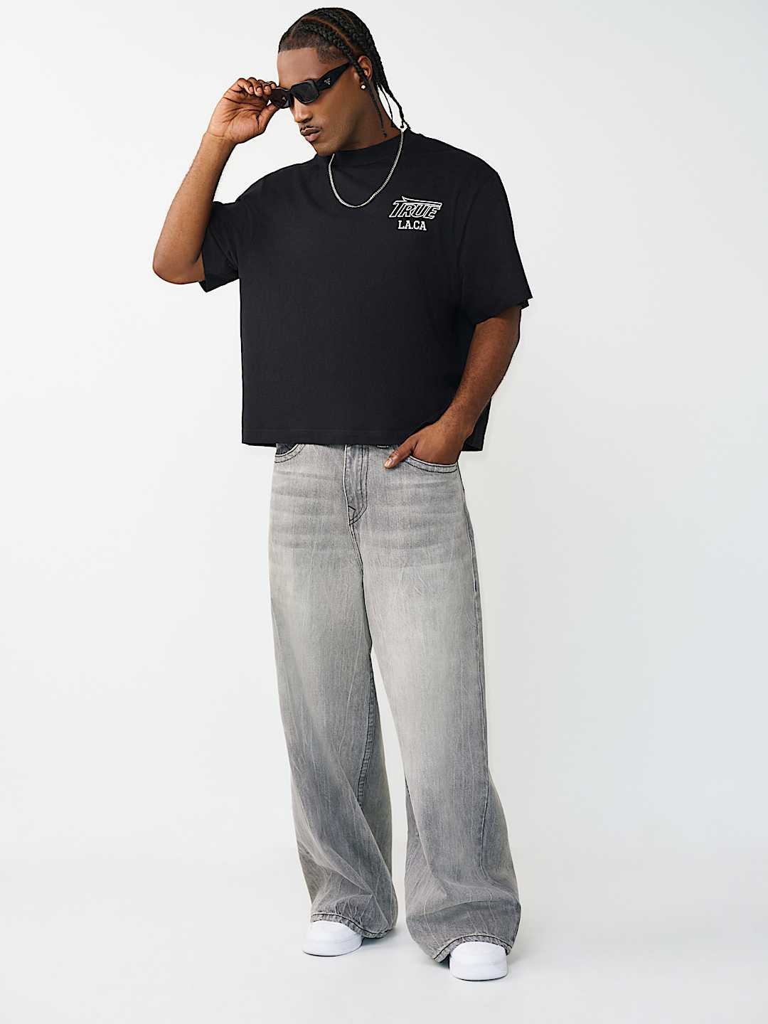 PRINT MESH STACKED LOGO HEAVYWEIGHT BOXY TEE, image 6