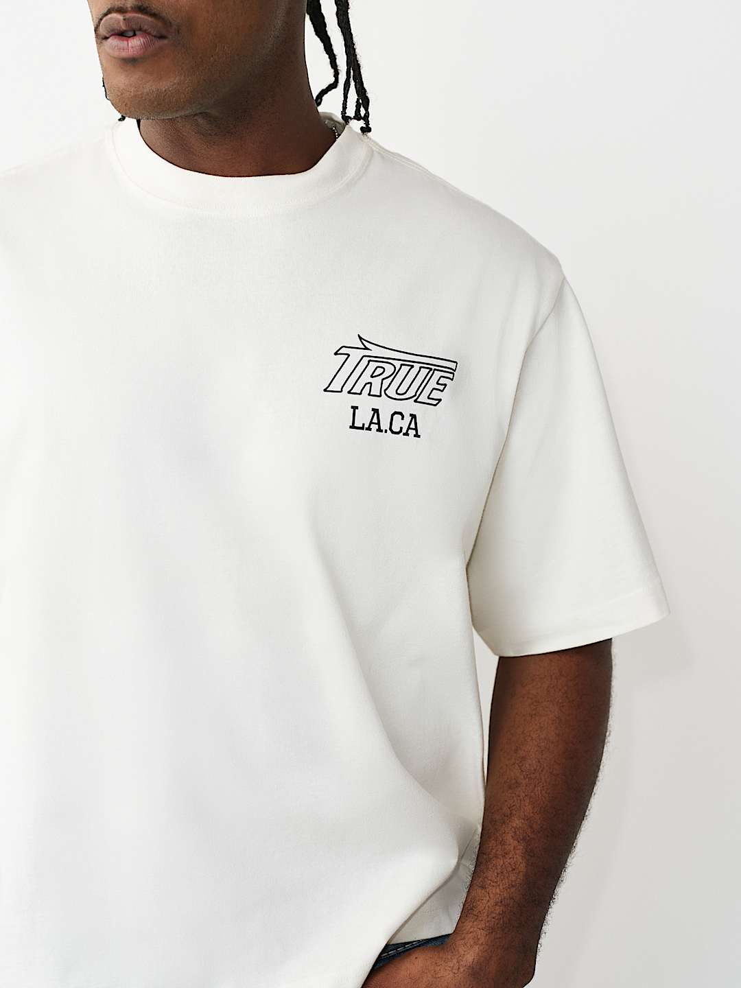 PRINT MESH STACKED LOGO HEAVYWEIGHT BOXY TEE, image 4