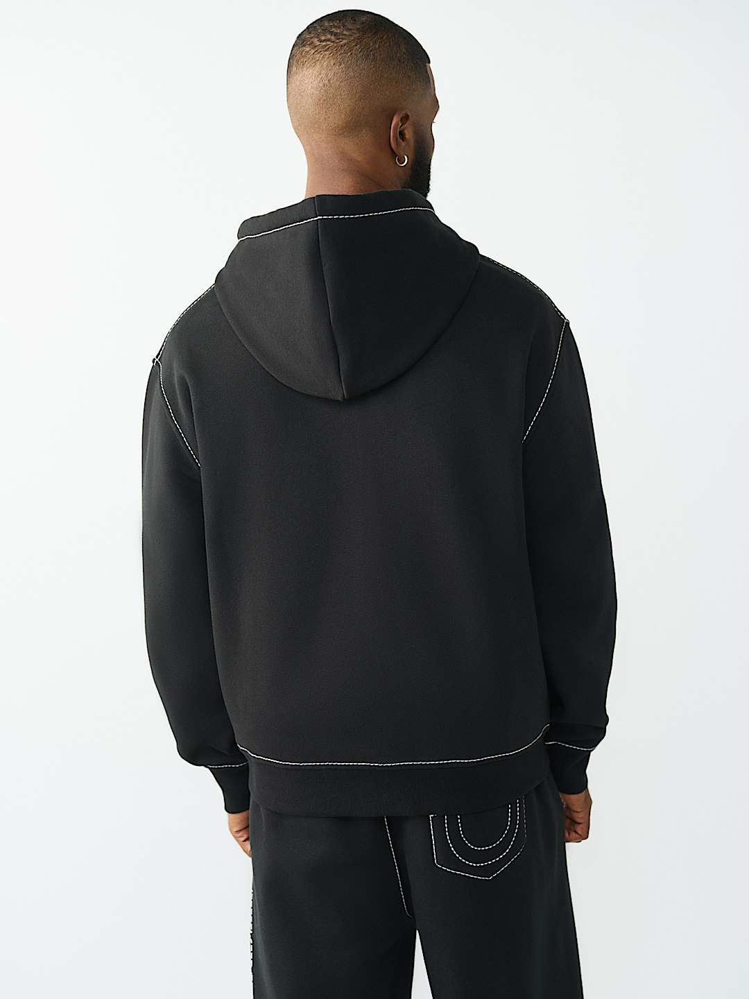LOGO BIG T ZIP HOODIE, image 3