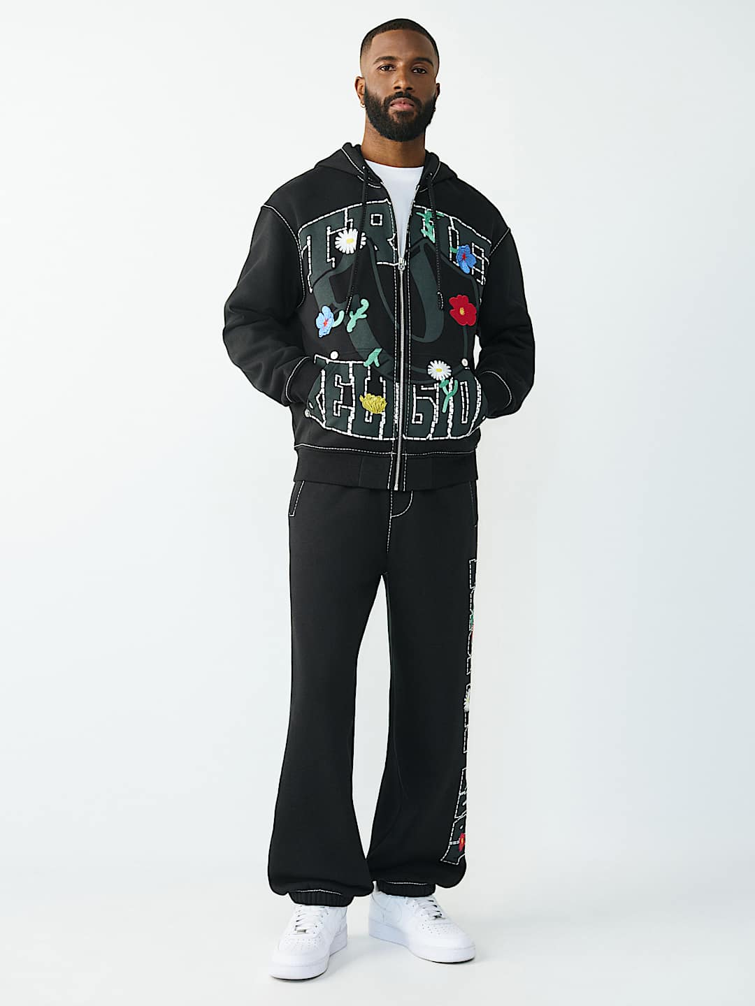 LOGO BIG T ZIP HOODIE, image 5