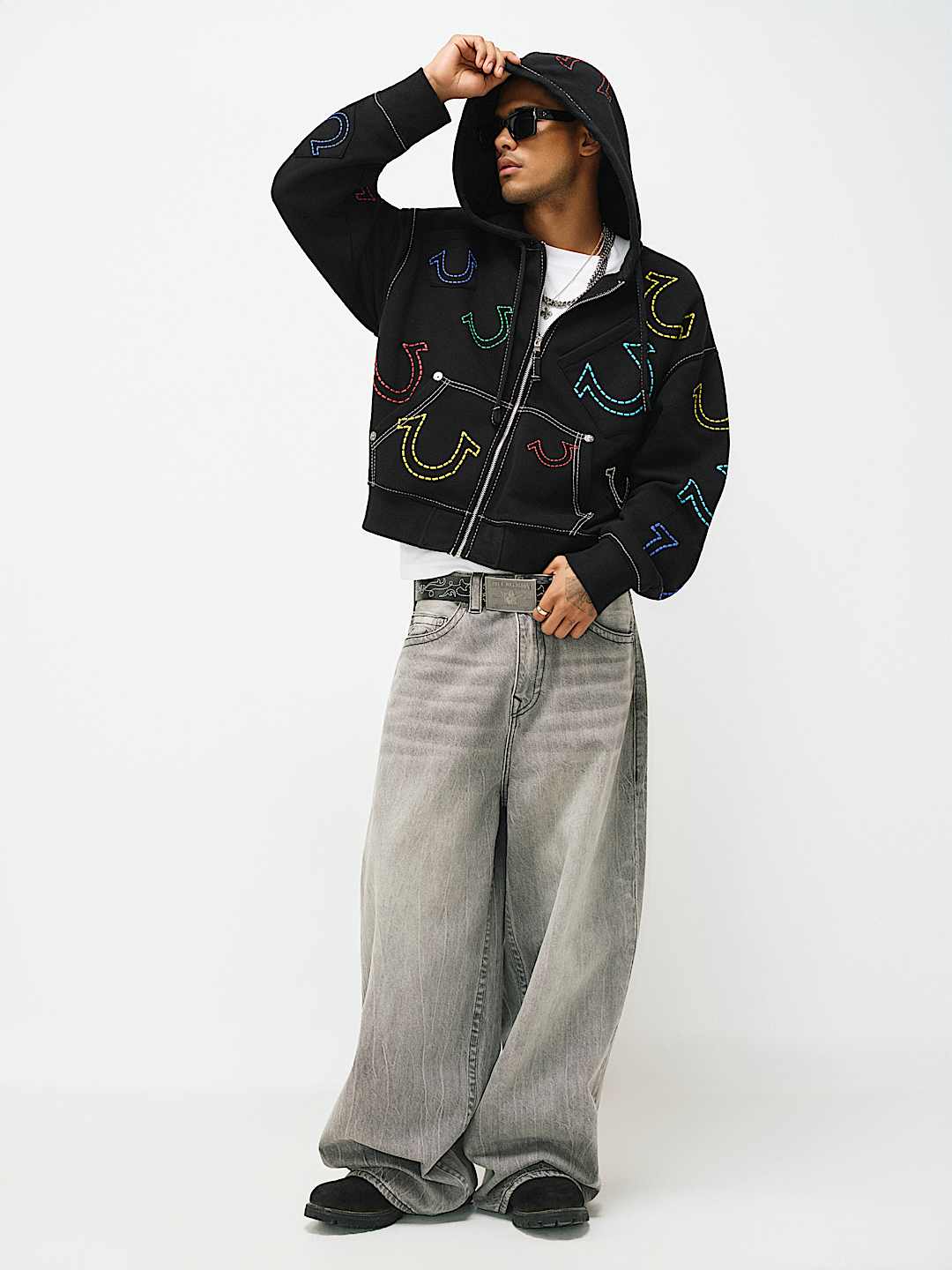 HORSESHOE BIG T BOXY ZIP HOODIE, image 1