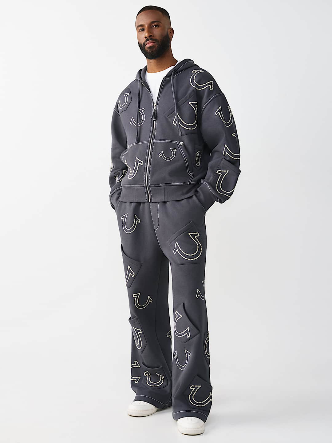 HORSESHOE BIG T BOXY ZIP HOODIE, image 4