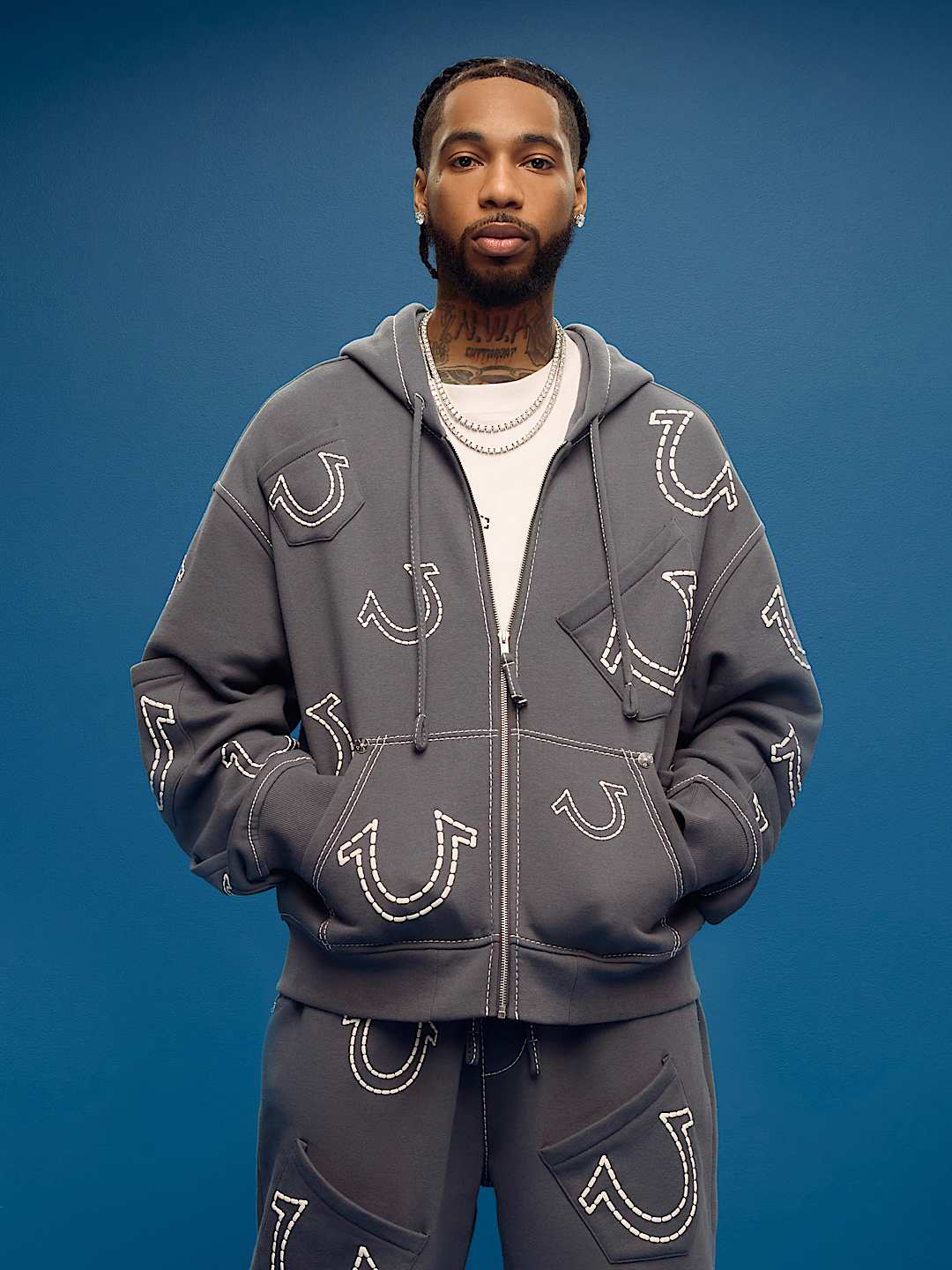 HORSESHOE BIG T BOXY ZIP HOODIE, image 1