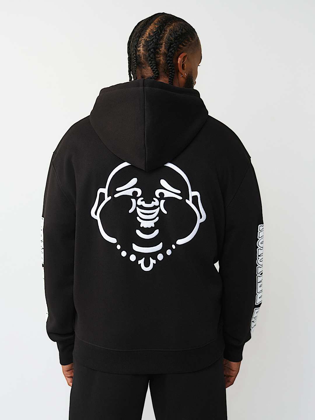 BUDDHA FACE LOGO ZIP HOODIE, image 1