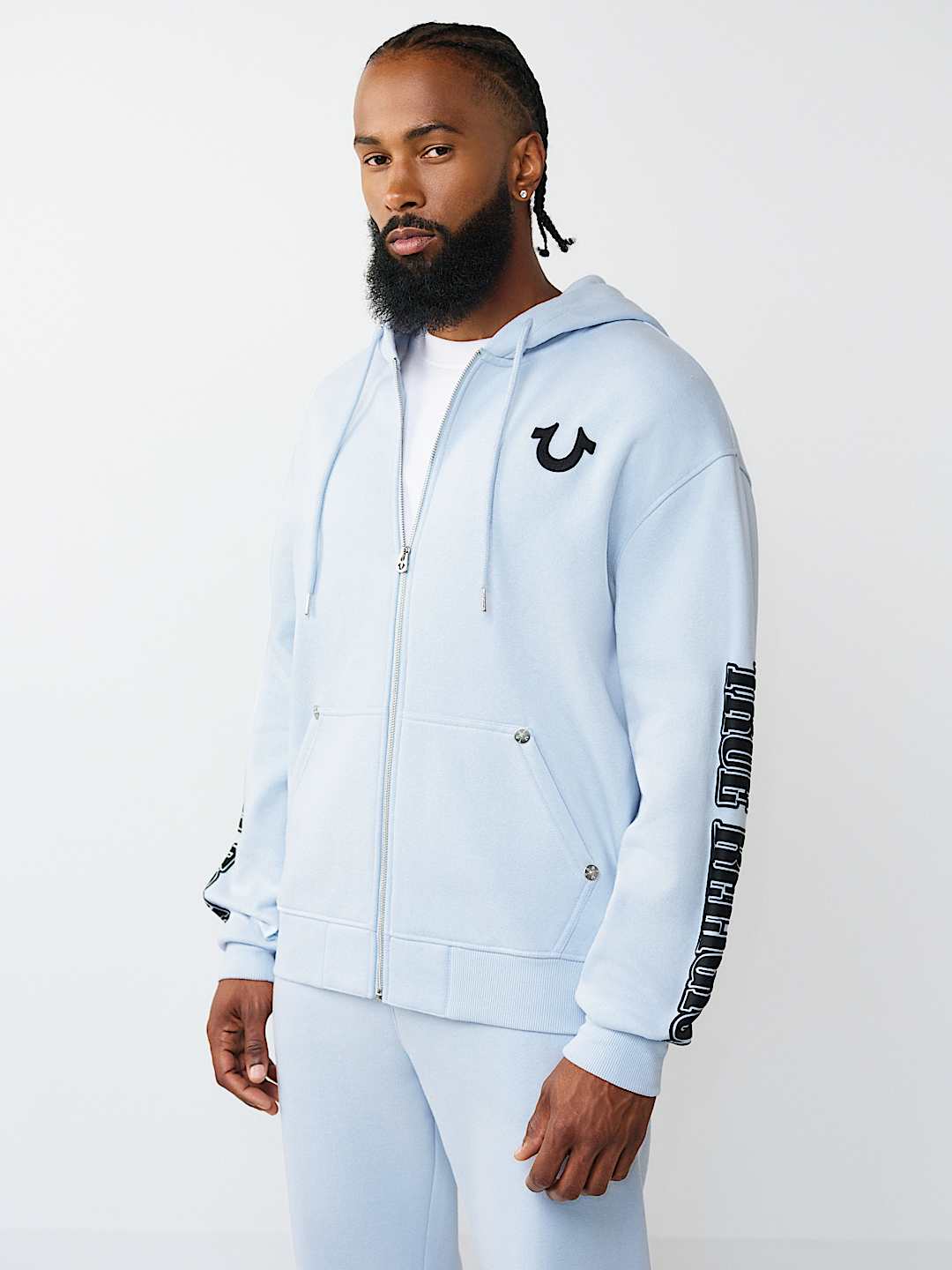 BUDDHA FACE LOGO ZIP HOODIE, image 2