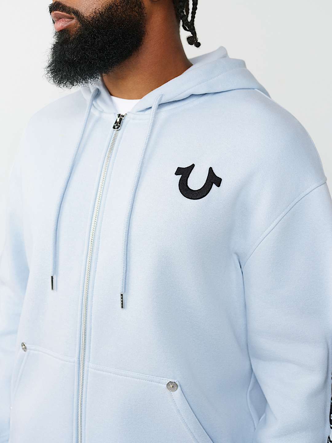 BUDDHA FACE LOGO ZIP HOODIE, image 4