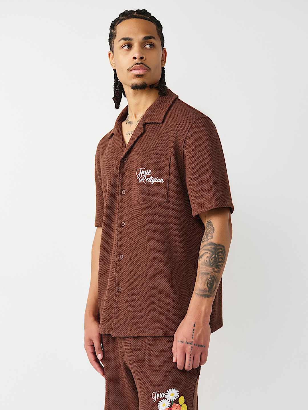 CAMISETA DE CAMPAMENTO TEJIDA CON FLORES, image 3