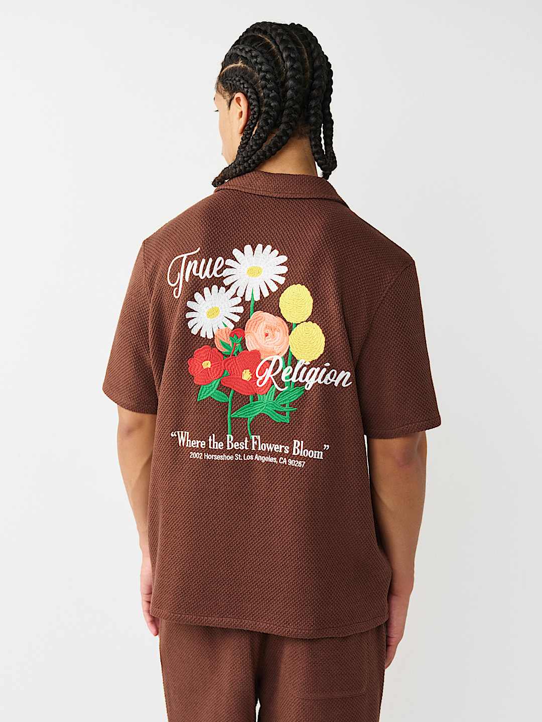 CAMISETA DE CAMPAMENTO TEJIDA CON FLORES, image 5