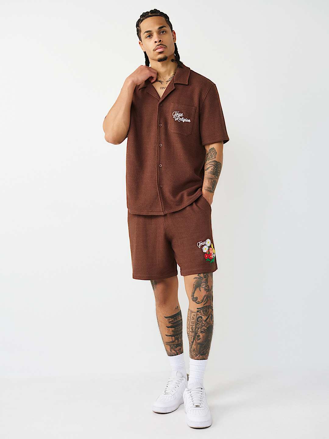 CAMISETA DE CAMPAMENTO TEJIDA CON FLORES, image 6