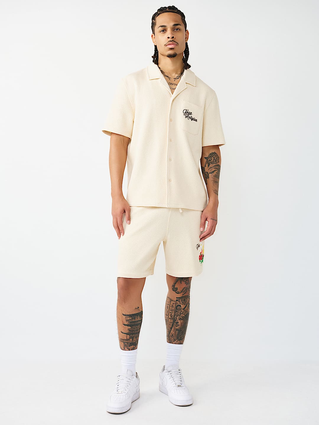 CAMISETA DE CAMPAMENTO TEJIDA CON FLORES, image 6