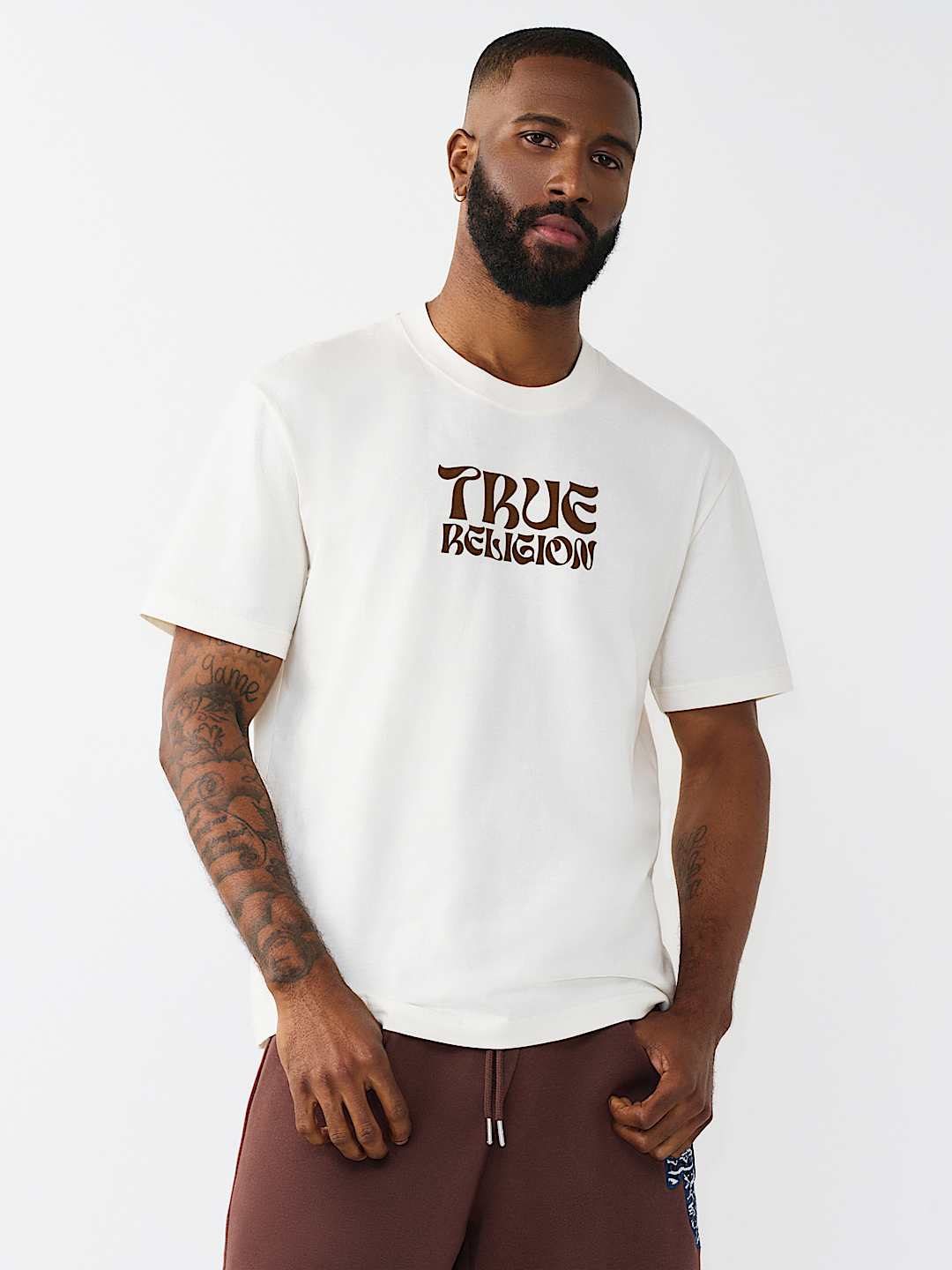 WAVY LOGO BUDDHA FACE GRAPHIC TEE, image 2