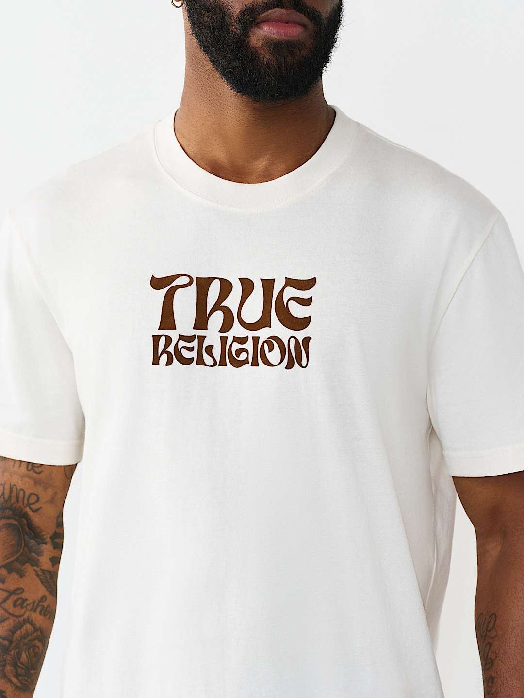 WAVY LOGO BUDDHA FACE GRAPHIC TEE, image 4