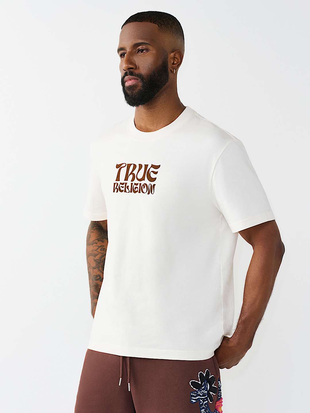 WAVY LOGO BUDDHA FACE GRAPHIC TEE, image 6