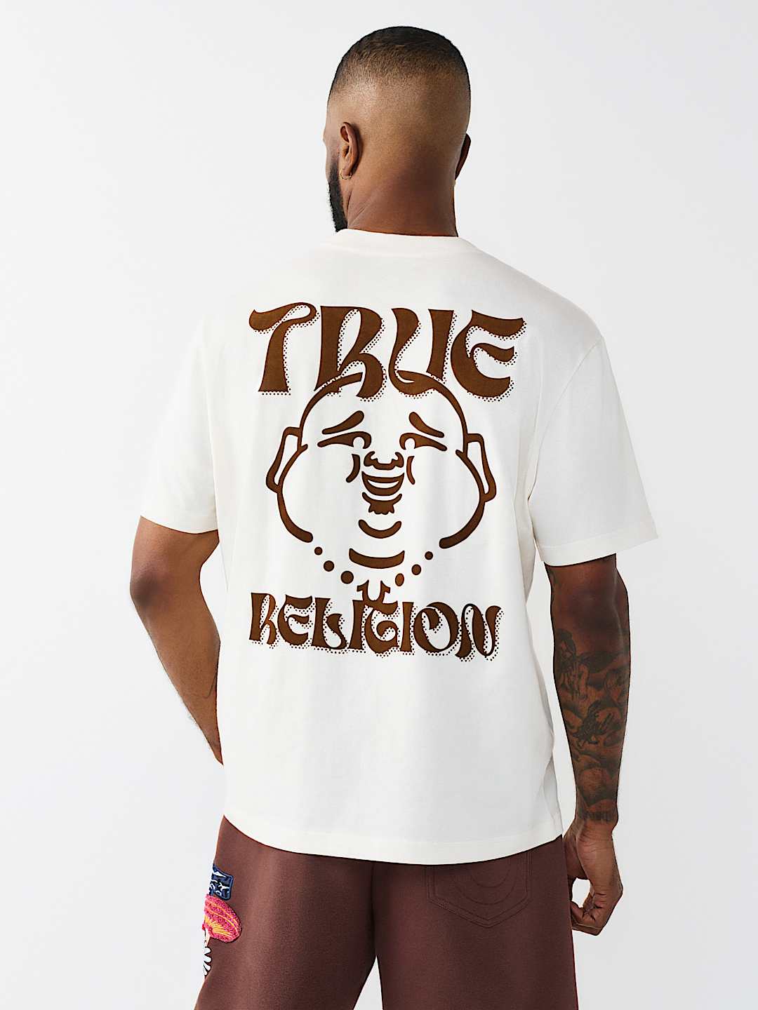 WAVY LOGO BUDDHA FACE GRAPHIC TEE, image 7