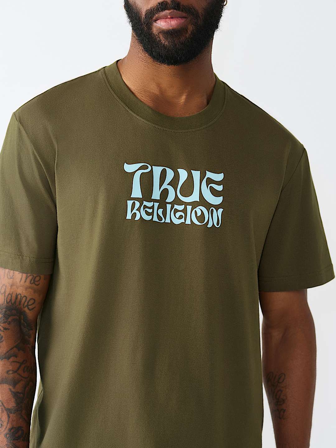 WAVY LOGO BUDDHA FACE GRAPHIC TEE, image 2