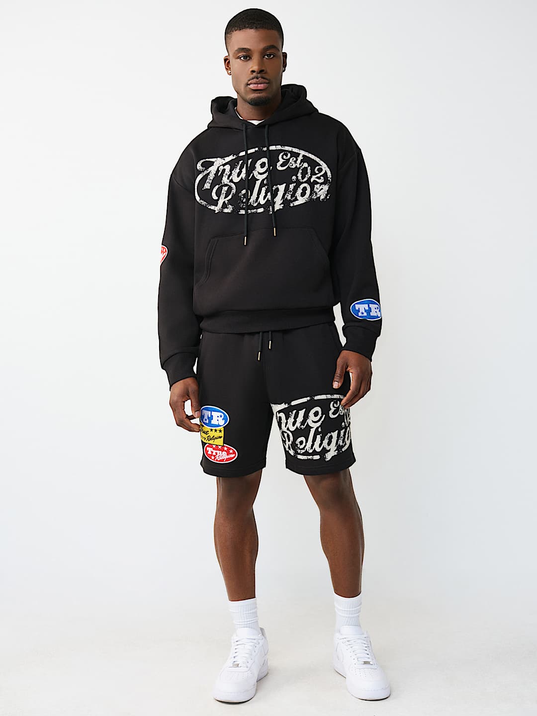 LOGO PATCH BOXY PULLOVER HOODIE, image 2