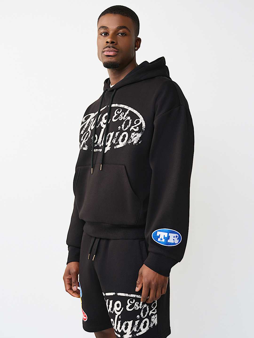 LOGO PATCH BOXY PULLOVER HOODIE, image 3