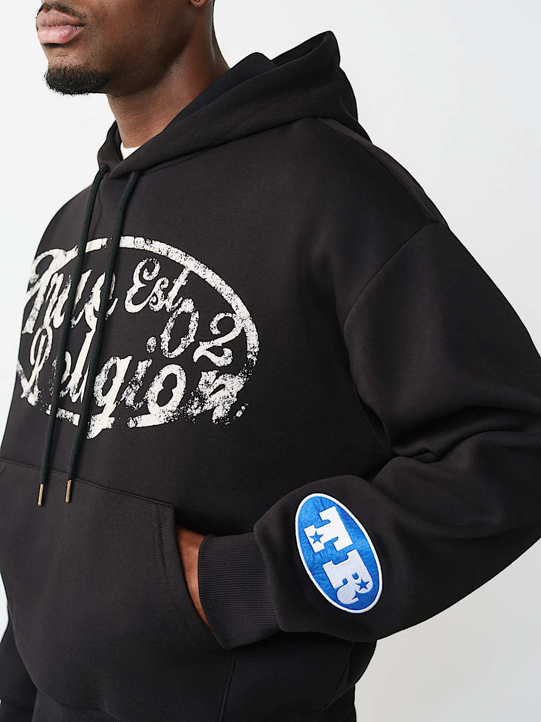 LOGO PATCH BOXY PULLOVER HOODIE, image 4